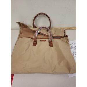 USED Issue Supplies Large Duffle Bag. Canvas & Leather Carry On USA Travel
